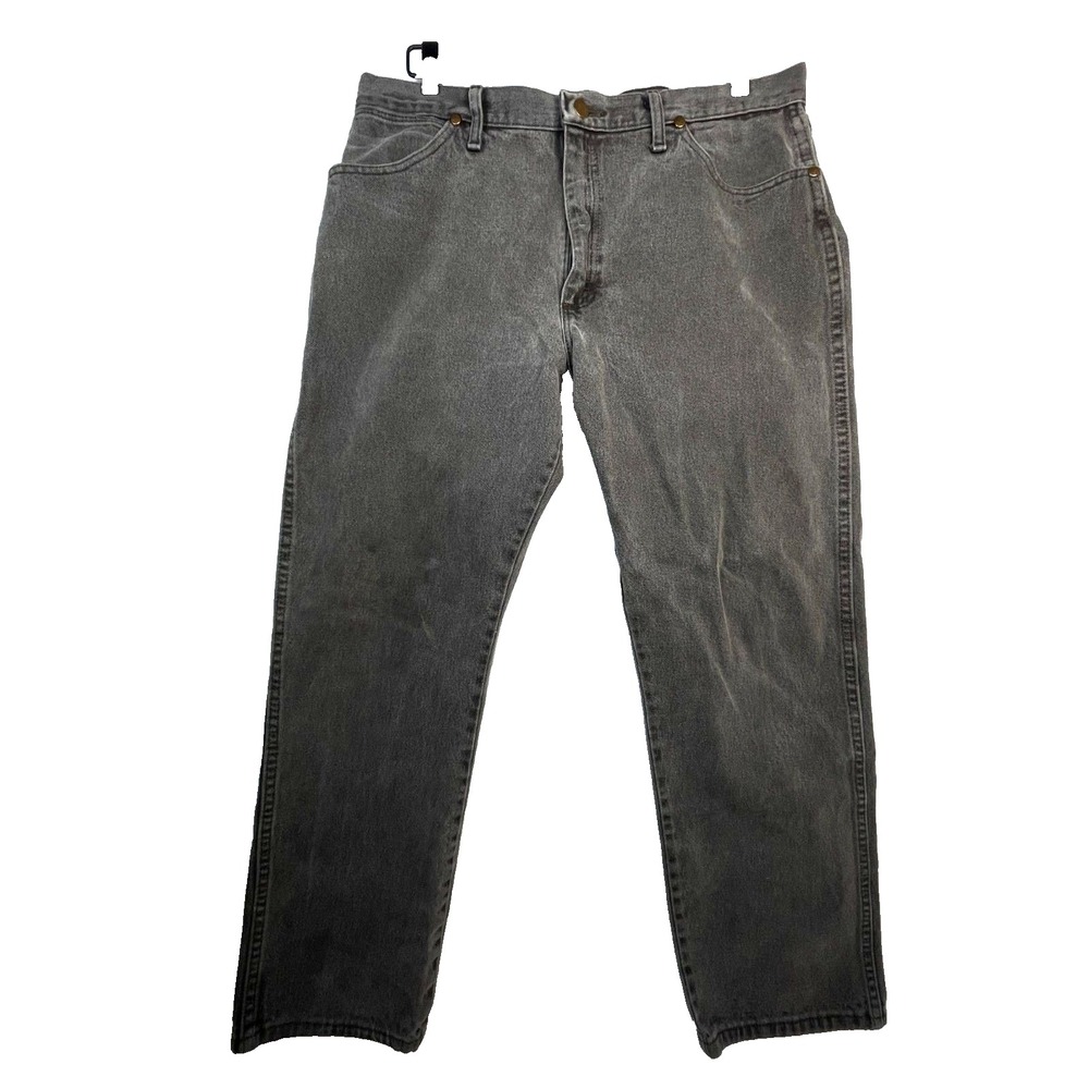 Wrangler Jeans Mens 36x30 Black Cowboy Cut 13MWZ Dark Wash Rodeo Western Y2K - Picture 1 of 6